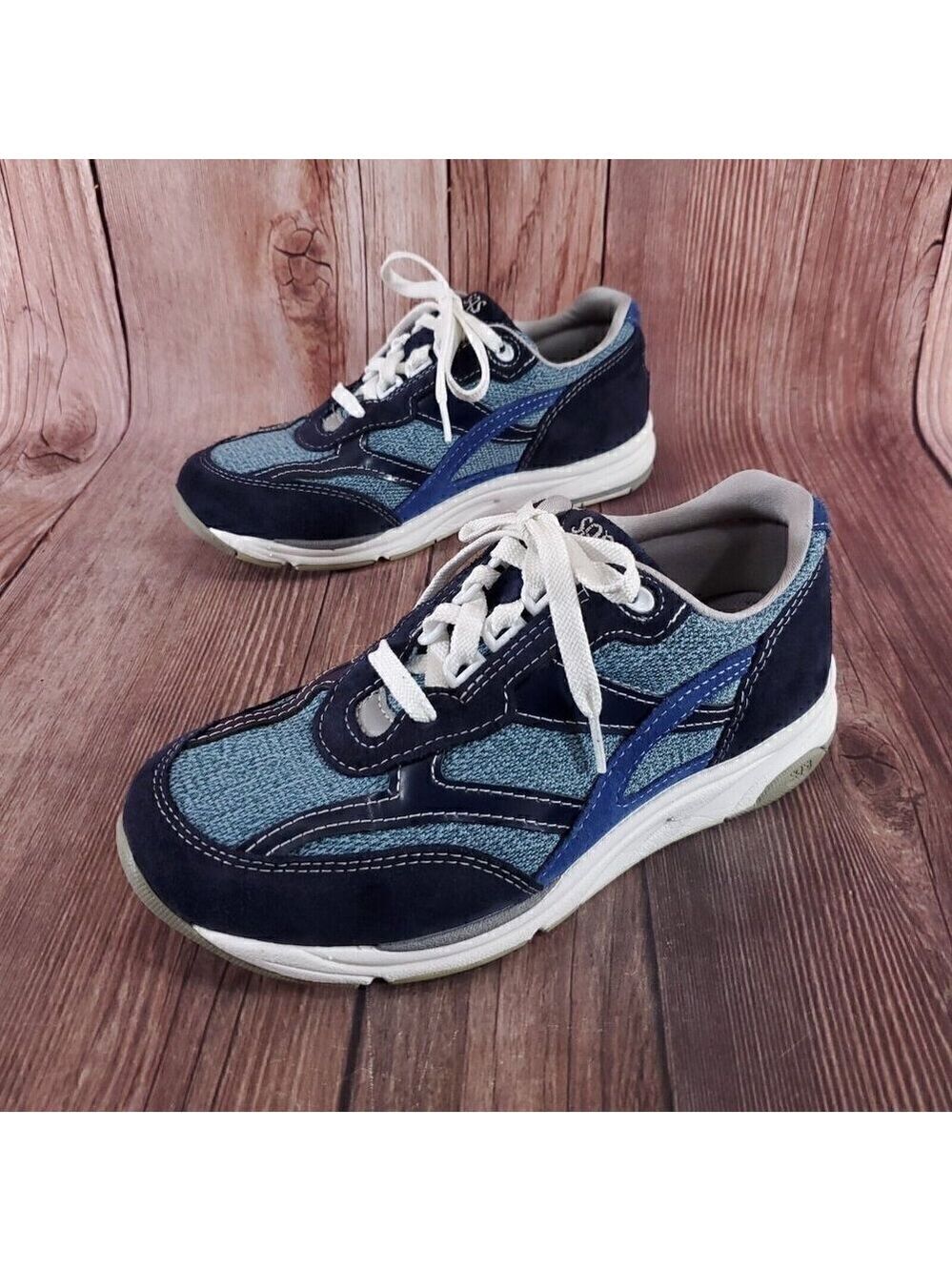 SAS Womens 7 W Blue Tour Mesh LT Comfort Walking Tripad Comfort Shoes Sneakers